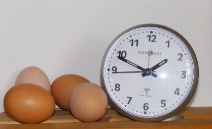 Bildrätsel Eier und Uhr